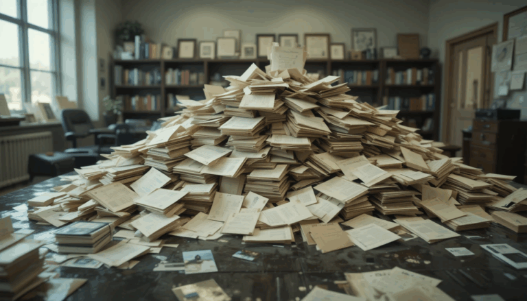 Mountain of old records & files